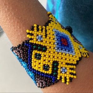 Hand beaded bracelet.